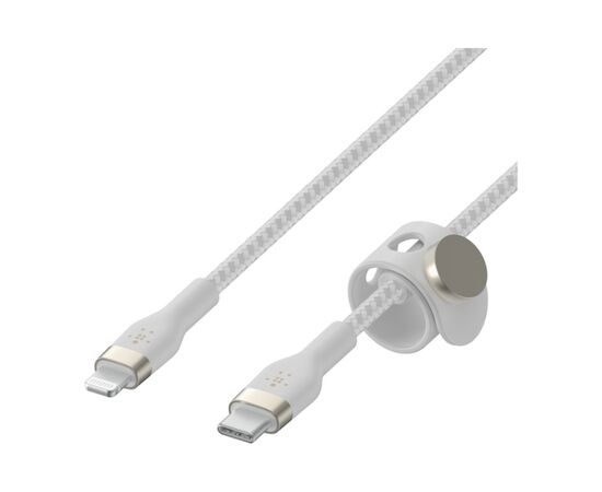 Дата кабель USB-С to Lightning 1.0m BRAIDED SILICONE white Belkin (CAA011BT1MWH), изображение 3 Дата кабель USB-С to Lightning 1.0m BRAIDED SILICONE white Belkin (CAA011BT1MWH), изображение 3