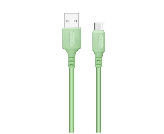 Дата кабель USB 2.0 AM to Type-C 1.0m soft silicone green ColorWay (CW-CBUC042-GR)