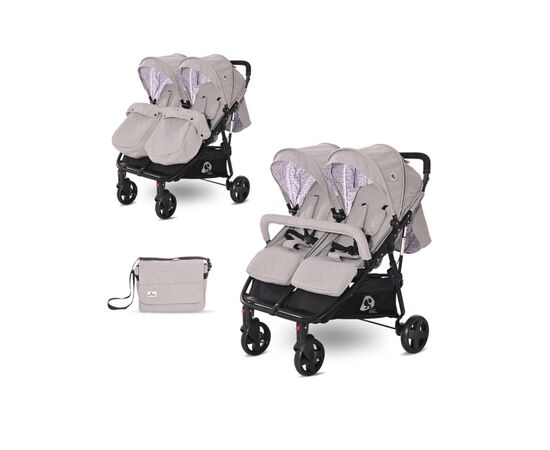 Коляска Lorelli DUO grey dots