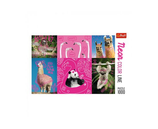 Пазл Trefl Neon Озорные зверьки , 1000 элементов (6336964), изображение 2 Пазл Trefl Neon Озорные зверьки , 1000 элементов (6336964), изображение 2