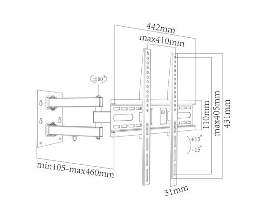 Кронштейн CT-WPLB-T711 Charmount, изображение 6 Кронштейн CT-WPLB-T711 Charmount, изображение 6