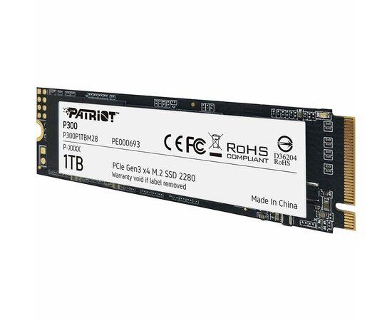 Накопитель SSD M.2 2280 1TB Patriot (P300P1TBM28), изображение 3 Накопитель SSD M.2 2280 1TB Patriot (P300P1TBM28), изображение 3