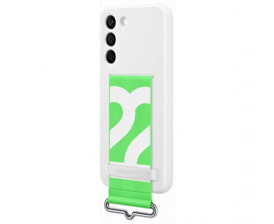 Чехол для моб. телефона Samsung Silicone with Strap Cover Galaxy S22 White (EF-GS901TWEGRU), изображение 3 Чехол для моб. телефона Samsung Silicone with Strap Cover Galaxy S22 White (EF-GS901TWEGRU), изображение 3