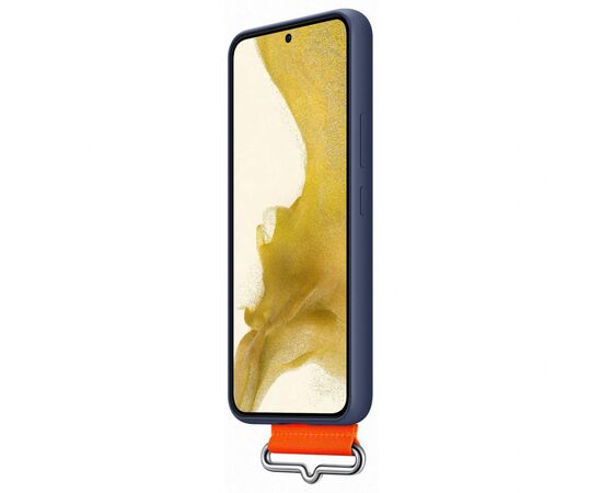 Чехол для моб. телефона Samsung Silicone with Strap Cover Galaxy S22 Navy (EF-GS901TNEGRU), изображение 4