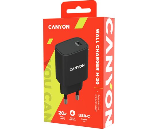 Зарядное устройство Canyon PD 20W (CNE-CHA20B02), изображение 3 Зарядное устройство Canyon PD 20W (CNE-CHA20B02), изображение 3