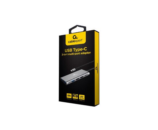 Концентратор Cablexpert USB-C 3-in-1 (HUB/HDMI/PD) (A-CM-COMBO3-01), изображение 3 Концентратор Cablexpert USB-C 3-in-1 (HUB/HDMI/PD) (A-CM-COMBO3-01), изображение 3