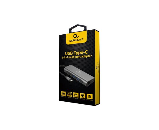 Концентратор Cablexpert USB-C 5-in-1 (HUB/HDMI/PD/CR/Lan) (A-CM-COMBO5-01), изображение 4 Концентратор Cablexpert USB-C 5-in-1 (HUB/HDMI/PD/CR/Lan) (A-CM-COMBO5-01), изображение 4