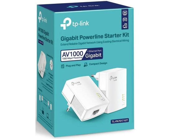 Адаптер Powerline TP-Link TL-PA7017KIT, 2шт (TL-PA7017KIT), изображение 5 Адаптер Powerline TP-Link TL-PA7017KIT, 2шт (TL-PA7017KIT), изображение 5