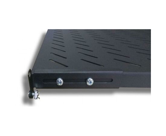 Полка 19" Hypernet 1U глиб. 400мм, в шкафи глибиною 600мм, чорна (U-FS-60-BLACK), зображення 2 Полка 19" Hypernet 1U глиб. 400мм, в шкафи глибиною 600мм, чорна (U-FS-60-BLACK), зображення 2