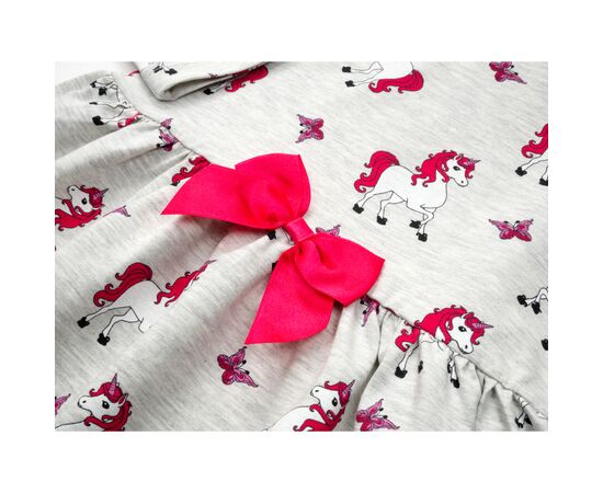 Платье Breeze с единорогами (15194-128G-gray), изображение 3 Платье Breeze с единорогами (15194-128G-gray), изображение 3