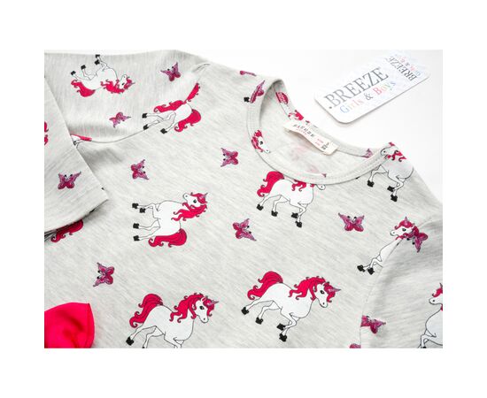 Платье Breeze с единорогами (15194-128G-gray), изображение 4 Платье Breeze с единорогами (15194-128G-gray), изображение 4