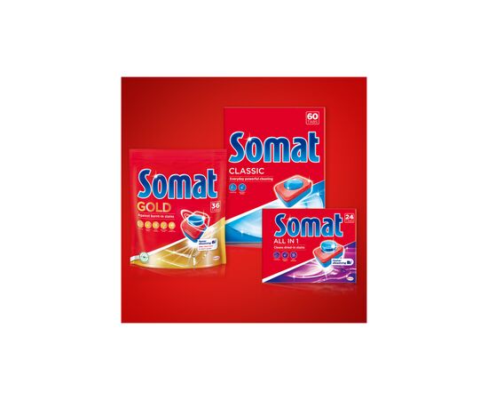 Таблетки для посудомийних машин Somat Classic 57 шт. (9000101535037), зображення 7 Таблетки для посудомийних машин Somat Classic 57 шт. (9000101535037), зображення 7
