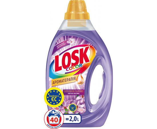 Гель для прання Losk Колор Аромотерапія з ефірними оліями й ароматом Жасмину 2 л (9000101517521)