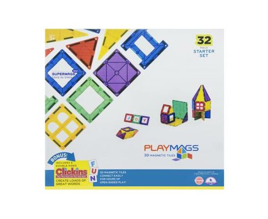 Конструктор Playmags Набор 32 элемента (PM165), зображення 5 Конструктор Playmags Набор 32 элемента (PM165), зображення 5