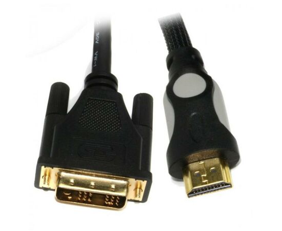 Кабель мультимедийный HDMI to DVI 24+1pin M, 1.8m Viewcon (VD 078-1,8м.)