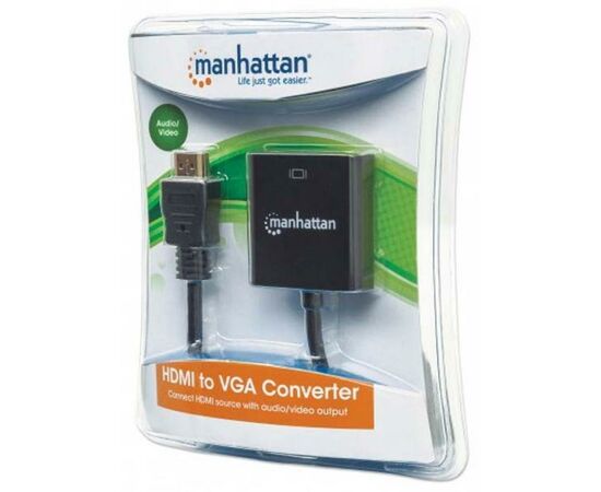 Переходник HDMI M to VGA F Manhattan (151450), изображение 8 Переходник HDMI M to VGA F Manhattan (151450), изображение 8