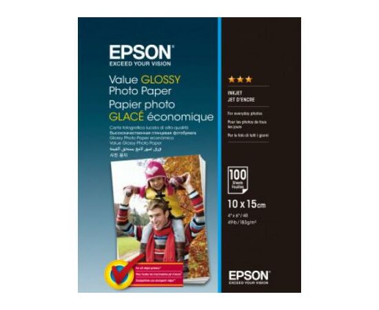 Фотобумага Epson 10х15 Value Glossy Photo (C13S400039)