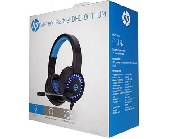 Наушники HP DHE-8011UM Gaming Blue LED Black (DHE-8011UM), изображение 6 Наушники HP DHE-8011UM Gaming Blue LED Black (DHE-8011UM), изображение 6