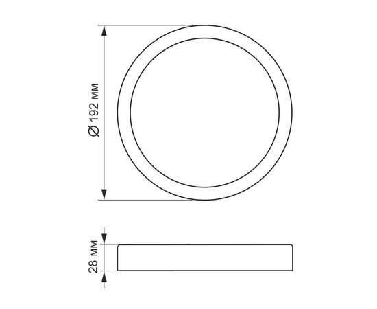 Світильник Videx LED круглий накладний 18W 5000K (VL-DLRS-185), зображення 2 Світильник Videx LED круглий накладний 18W 5000K (VL-DLRS-185), зображення 2