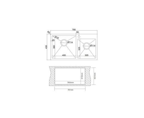 Мойка кухонная Interline SOHO Sateen, изображение 8 Мойка кухонная Interline SOHO Sateen, изображение 8