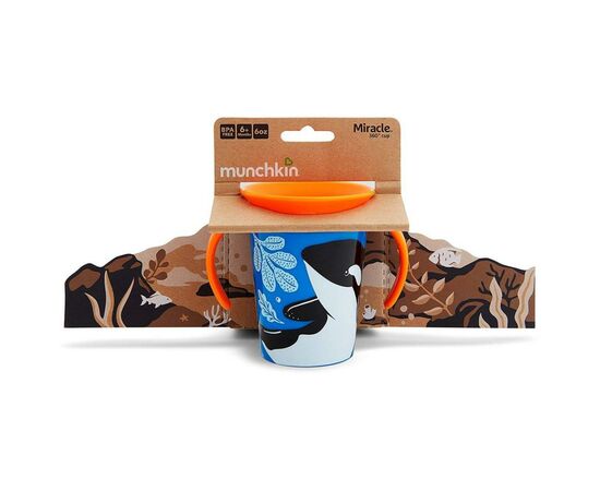 Поїльник-непроливайка Munchkin Miracle 360 Trainer cup Косатка 177 мл (051775), зображення 5 Поїльник-непроливайка Munchkin Miracle 360 Trainer cup Косатка 177 мл (051775), зображення 5
