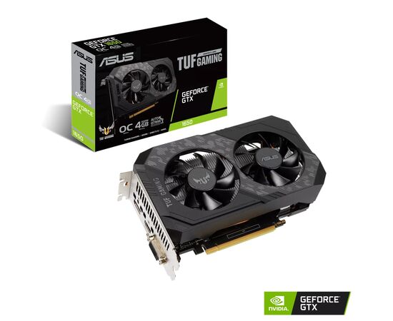 Відеокарта ASUS GeForce GTX1650 4096Mb TUF OC D6 P GAMING (TUF-GTX1650-O4GD6-P-GAMING)