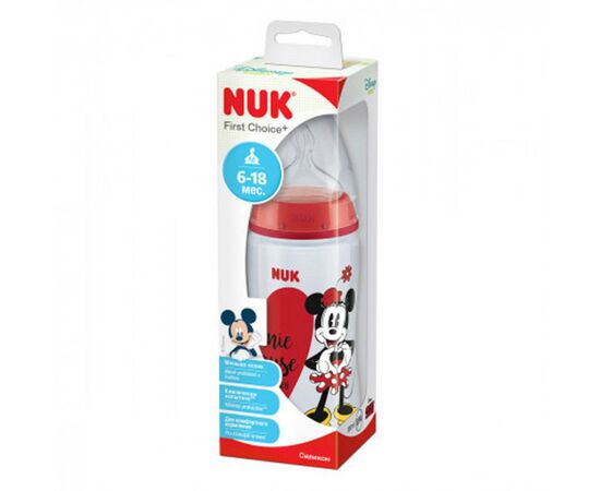 Бутылочка для кормления Nuk Микки Маус First Choice 300 мл Красная (3952948), изображение 2