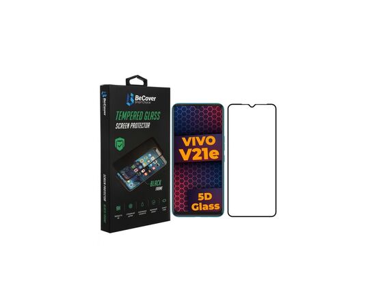 Стекло защитное BeCover Vivo V21E Black (707246)