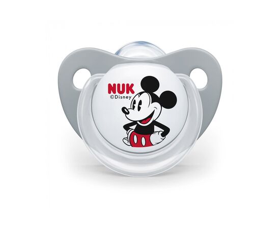 Пустышка Nuk Trendline Disney Mickey 6-18 мес. 2 шт.серый с белым (3953123), изображение 3 Пустышка Nuk Trendline Disney Mickey 6-18 мес. 2 шт.серый с белым (3953123), изображение 3