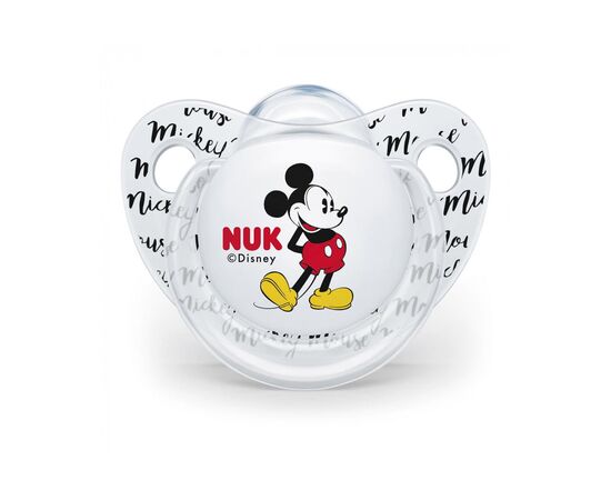 Пустышка Nuk Trendline Disney Mickey 6-18 мес. 2 шт.серый с белым (3953123), изображение 4 Пустышка Nuk Trendline Disney Mickey 6-18 мес. 2 шт.серый с белым (3953123), изображение 4