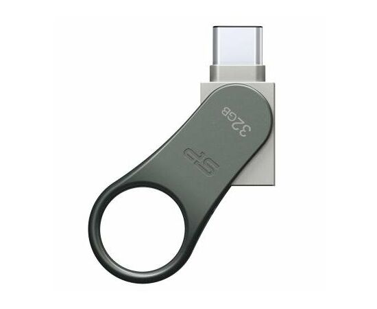 USB флеш накопитель Silicon Power 32GB Mobile C80 Silver USB 3.2 (SP032GBUC3C80V1S), изображение 4 USB флеш накопитель Silicon Power 32GB Mobile C80 Silver USB 3.2 (SP032GBUC3C80V1S), изображение 4