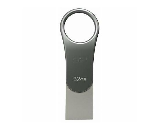 USB флеш накопитель Silicon Power 32GB Mobile C80 Silver USB 3.2 (SP032GBUC3C80V1S)