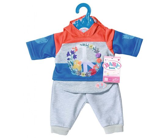 Аксессуар к кукле Zapf Набор одежды Baby Born Трендовый спортивный костюм Синий (826980-2), изображение 2 Аксессуар к кукле Zapf Набор одежды Baby Born Трендовый спортивный костюм Синий (826980-2), изображение 2