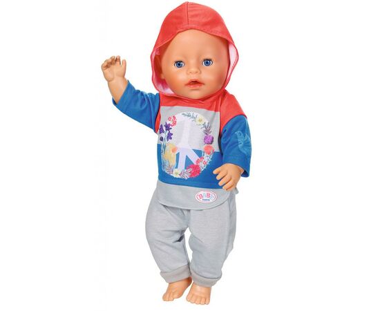 Аксессуар к кукле Zapf Набор одежды Baby Born Трендовый спортивный костюм Синий (826980-2), изображение 3 Аксессуар к кукле Zapf Набор одежды Baby Born Трендовый спортивный костюм Синий (826980-2), изображение 3