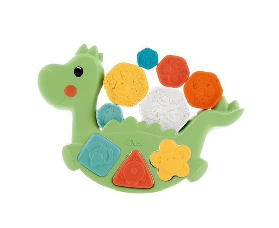 Развивающая игрушка Chicco сортер 2 в 1 Eco+ Балансирующий динозавр (10499.10), изображение 2 Развивающая игрушка Chicco сортер 2 в 1 Eco+ Балансирующий динозавр (10499.10), изображение 2