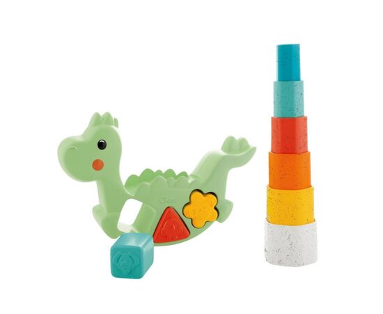 Развивающая игрушка Chicco сортер 2 в 1 Eco+ Балансирующий динозавр (10499.10), изображение 3 Развивающая игрушка Chicco сортер 2 в 1 Eco+ Балансирующий динозавр (10499.10), изображение 3