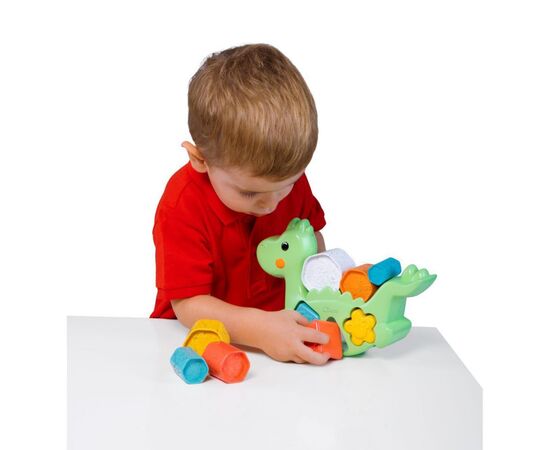 Развивающая игрушка Chicco сортер 2 в 1 Eco+ Балансирующий динозавр (10499.10), изображение 6 Развивающая игрушка Chicco сортер 2 в 1 Eco+ Балансирующий динозавр (10499.10), изображение 6