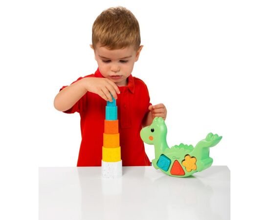 Развивающая игрушка Chicco сортер 2 в 1 Eco+ Балансирующий динозавр (10499.10), изображение 8 Развивающая игрушка Chicco сортер 2 в 1 Eco+ Балансирующий динозавр (10499.10), изображение 8