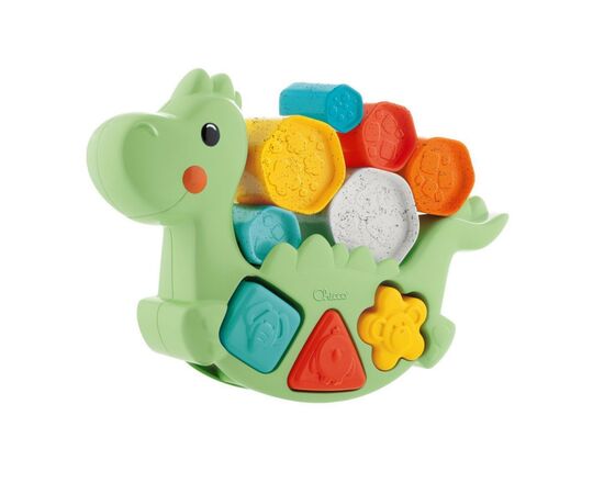 Розвиваюча іграшка Chicco сортер 2 в 1 Eco+ Динозавр, що балансує (10499.10)