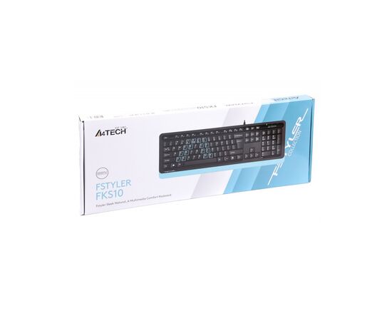 Клавіатура A4Tech FKS10 USB Blue, зображення 4 Клавіатура A4Tech FKS10 USB Blue, зображення 4