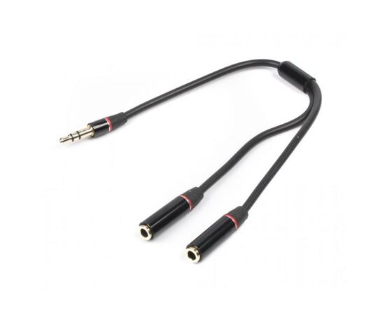 Кабель мультимедійний Jack 3.5mm male to 2XJack 3.5mm female 0.23m Viewcon (VA 116)
