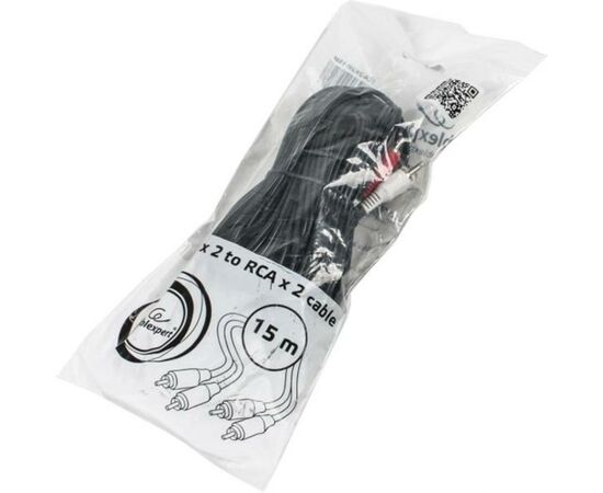 Кабель мультимедийный 2RCA to 2RCA 15.0m Cablexpert (CCA-2R2R-15M), изображение 3