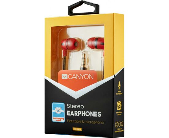 Наушники Canyon CNS-CEP4R Red (CNS-CEP4R), изображение 3 Наушники Canyon CNS-CEP4R Red (CNS-CEP4R), изображение 3
