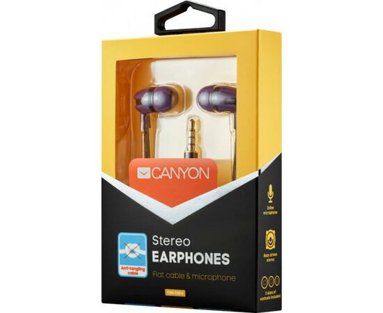 Наушники Canyon Purple (CNS-CEP4P), изображение 3 Наушники Canyon Purple (CNS-CEP4P), изображение 3