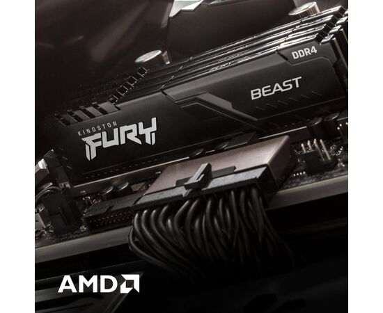 Модуль пам'яті для комп'ютера DDR4 32GB 3600 MHz Fury Beast Black Kingston Fury (ex.HyperX) (KF436C18BB/32), зображення 11 Модуль пам'яті для комп'ютера DDR4 32GB 3600 MHz Fury Beast Black Kingston Fury (ex.HyperX) (KF436C18BB/32), зображення 11