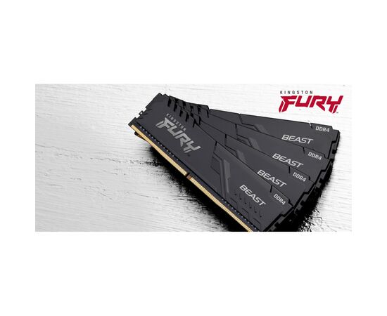 Модуль пам'яті для комп'ютера DDR4 32GB 3600 MHz Fury Beast Black Kingston Fury (ex.HyperX) (KF436C18BB/32), зображення 7 Модуль пам'яті для комп'ютера DDR4 32GB 3600 MHz Fury Beast Black Kingston Fury (ex.HyperX) (KF436C18BB/32), зображення 7