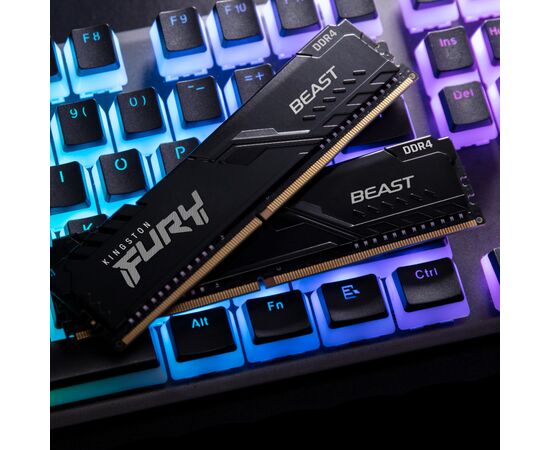 Модуль пам'яті для комп'ютера DDR4 32GB 3600 MHz Fury Beast Black Kingston Fury (ex.HyperX) (KF436C18BB/32), зображення 9 Модуль пам'яті для комп'ютера DDR4 32GB 3600 MHz Fury Beast Black Kingston Fury (ex.HyperX) (KF436C18BB/32), зображення 9