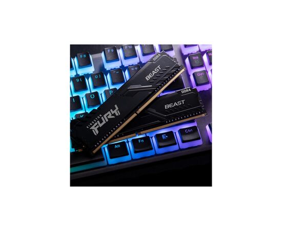 Модуль памяти для компьютера DDR4 32GB (2x16GB) 2666 MHz FURY Beast Black Kingston Fury (ex.HyperX) (KF426C16BBK2/32), изображение 5 Модуль памяти для компьютера DDR4 32GB (2x16GB) 2666 MHz FURY Beast Black Kingston Fury (ex.HyperX) (KF426C16BBK2/32), изображение 5