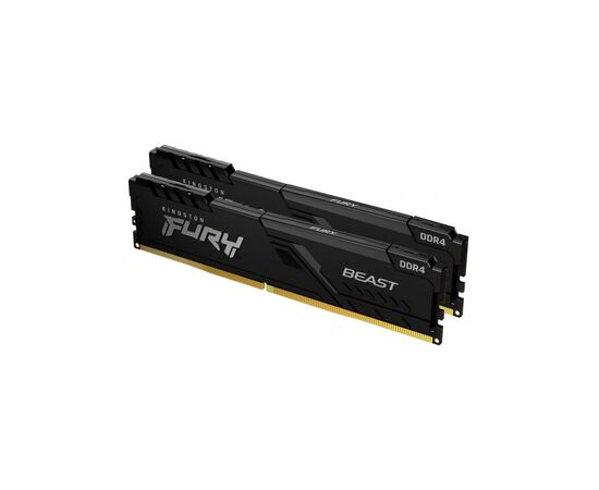 Модуль памяти для компьютера DDR4 32GB (2x16GB) 2666 MHz FURY Beast Black Kingston Fury (ex.HyperX) (KF426C16BBK2/32)
