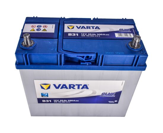 Аккумулятор автомобильный Varta Blue Dynamic 45Аh без нижн. бурта (545155033), изображение 2 Аккумулятор автомобильный Varta Blue Dynamic 45Аh без нижн. бурта (545155033), изображение 2